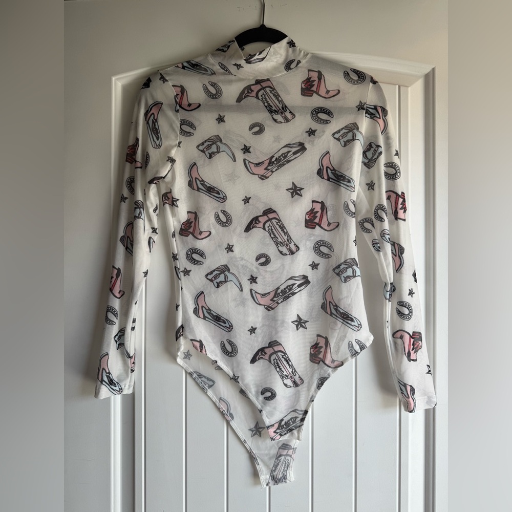 Western Themed Long Sleeve Bodysuit